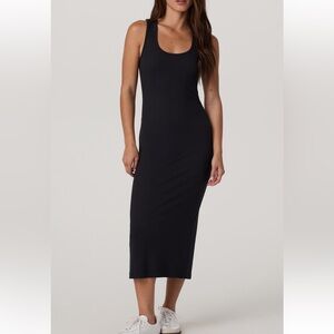 Vuori Midi Tank Black Sleeveless Dress